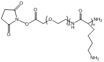 结构式:英文名称 pll-peg-nhs poly(l-lysine-peg-nhs中文名称:活性