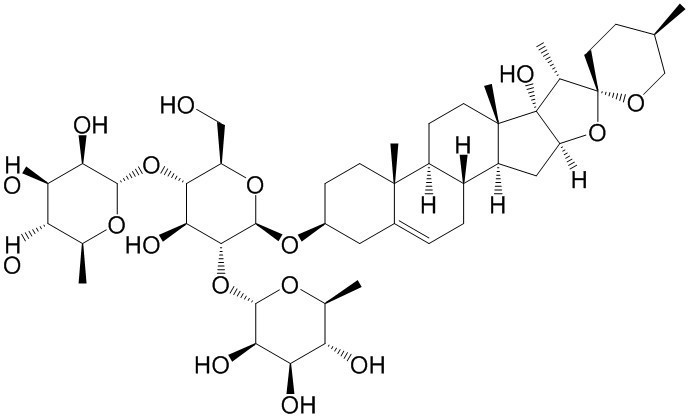 偏諾皂苷元-3-O-α-L-吡喃鼠李糖-(1-4) α-L-吡喃鼠李糖基 (1-2)-β-D-葡萄糖苷