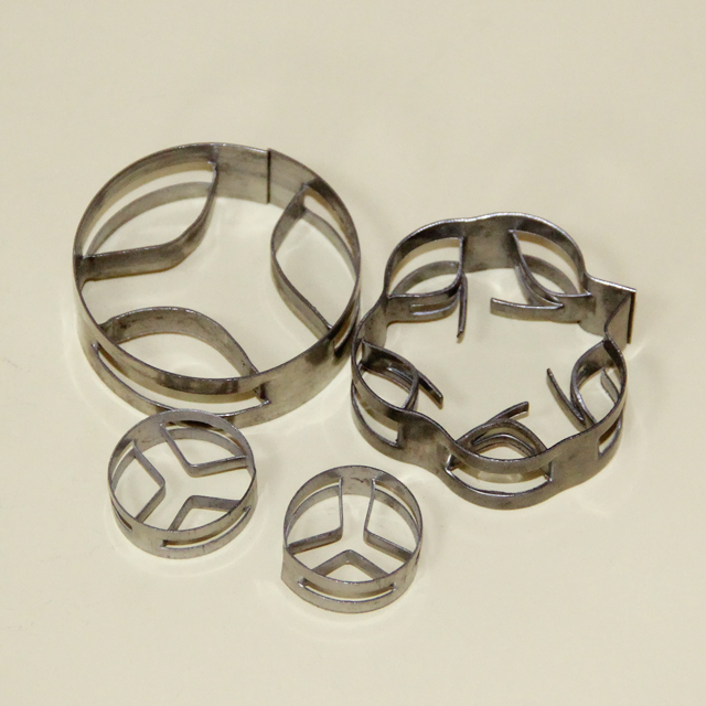 不锈钢QH梅花扁环填料主要技术特点内弯弧形筋片梅花扁环填料