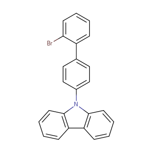 9-(2'-溴聯苯-4-基)咔唑  CAS：	1215228-57-1