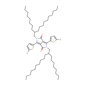 3,6-雙(5-溴噻吩-2-基)-2,5-雙(2-辛基十二烷基)吡咯并[3,4-C]吡咯-1,4(2H,5H)二酮；CAS:1260685-63-9