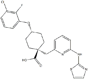 1010085-13-8,反式-4-(3-氯-2-氟苯氧基)-1-[[6-(2-噻唑基氨基)-2