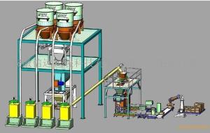 重慶、陜西粉料、粉末自動(dòng)配料混合包裝生產(chǎn)線設(shè)備