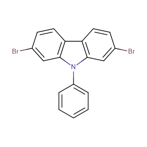 2,7-二溴-9-苯基-9H-咔唑  CAS號：444796-09-2