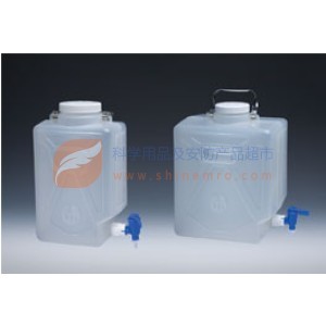 耐洁/Nalgene 矩形细口大瓶(带排水小管),高密度聚乙烯;聚丙烯螺旋盖