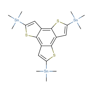 2,5,8-三(三甲基錫)苯并[1,2-B:3,4-B':5,6-B'']三噻吩 CAS號：1289556-30-4