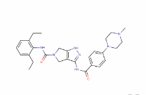 N-(2,6-二乙基苯基)-4,6-二氢-3-[[4-(4-甲基-1-哌嗪基)苯甲酰基]氨基]吡咯并[3,4-C]吡唑-5(1H)-甲酰胺 CAS号：398493-79-3  现货优势供应 科研产品