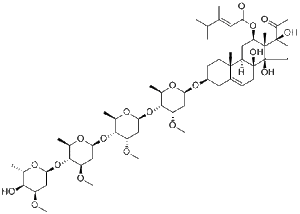 Otophylloside B 4'''-O-α-L-cymaropyranoside171422-82-5