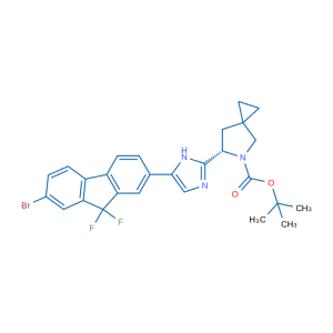 (S)-6-(5-(7-溴-9,9-二氟-9H-芴-2-基)-1H-咪唑-2-基)-5-氮杂螺[2.4]庚烷-5-甲酸