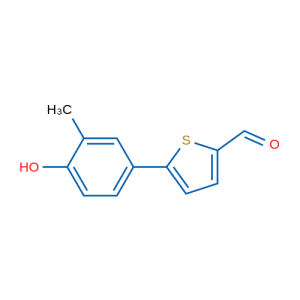 4-(5-甲 酰 基 噻 吩-2-基)-2-甲 基 苯 酚