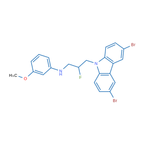3,6-二 溴-beta-氟-N-(3-甲 氧 基 苯 基)-9H-咔 唑-9-丙 胺