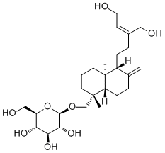 ent-Labda-8(17),13Z-diene-15,16,19-triol 19-O-glucoside12456